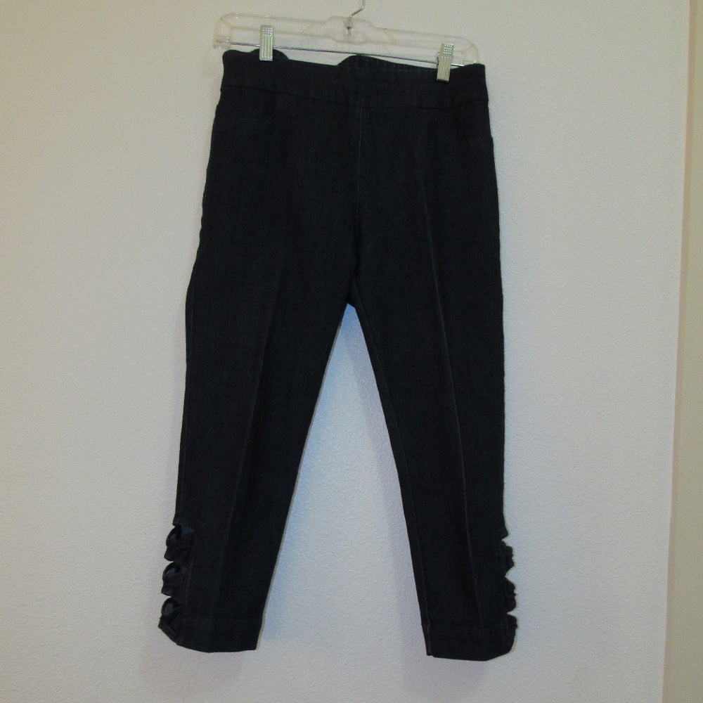 Denim cropped pants